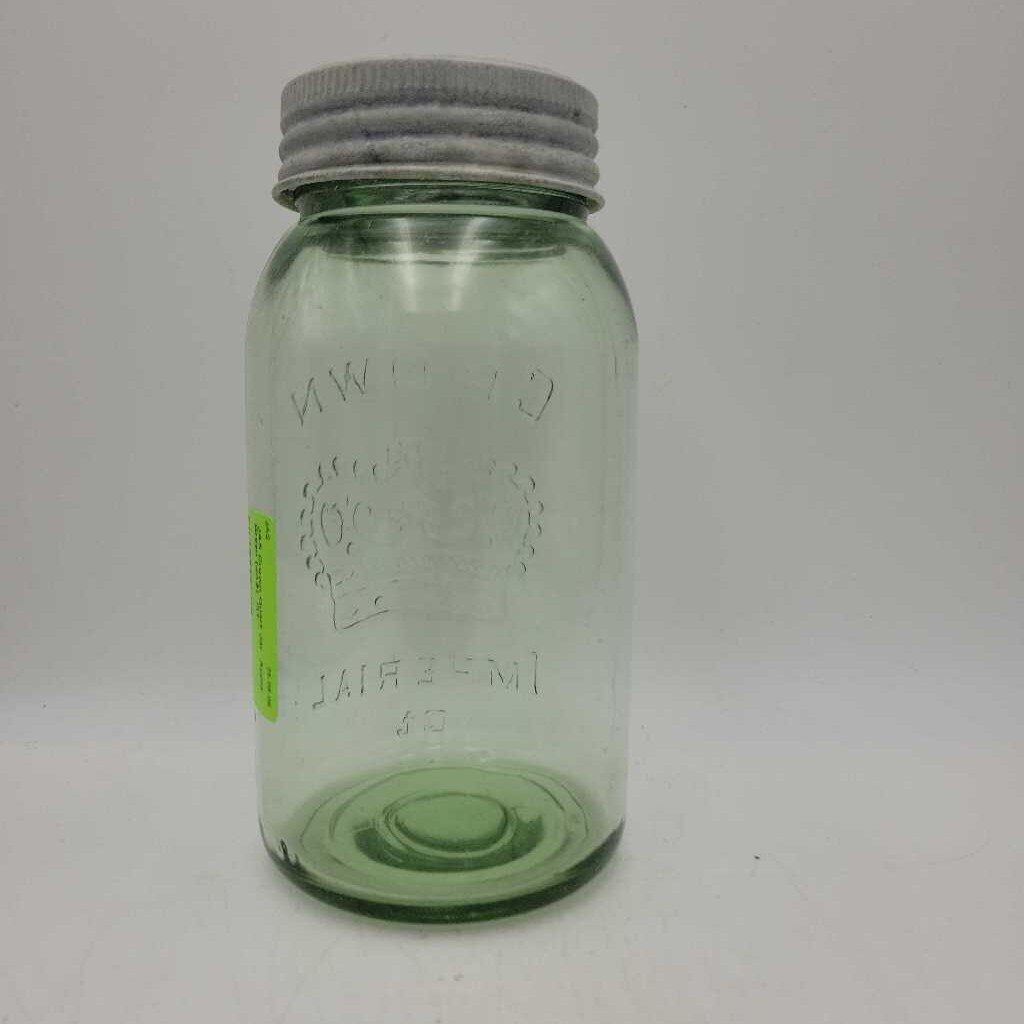 Crown Quart Jar Apple Green (JAS)