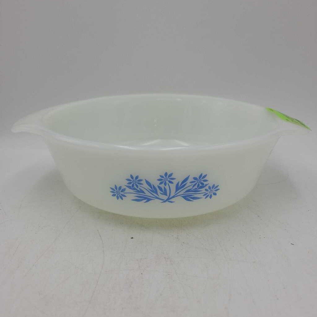 Vintage Anchor Hocking Blue Flowers Casserole dish (RHA)