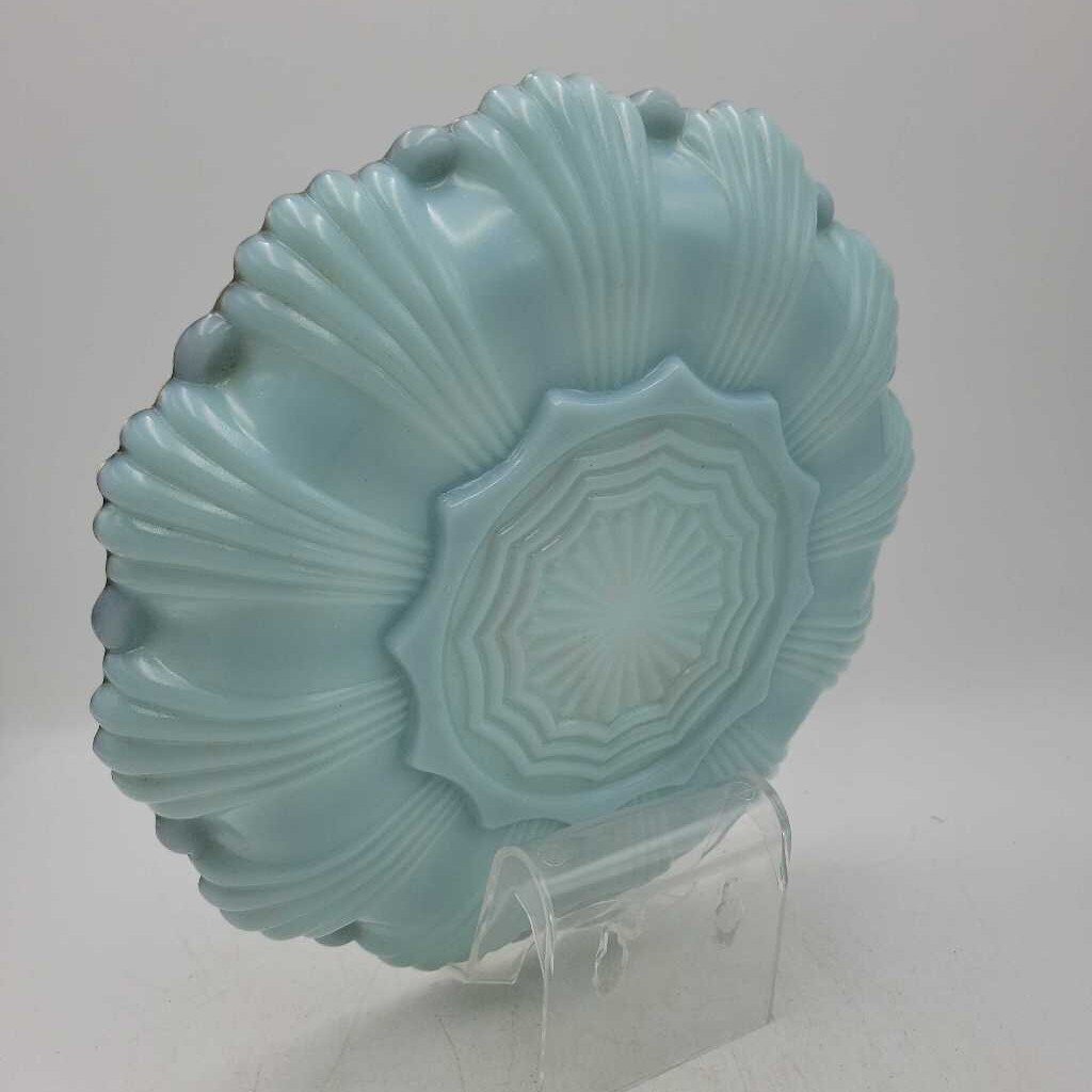 Delphine Milk Glass Egg Plate (DEB)