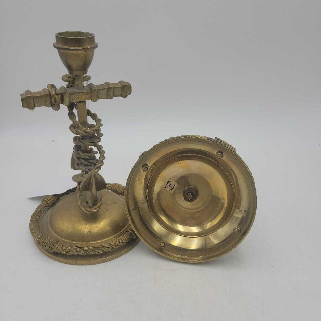 Brass Nautical Candle Holders (GEC)