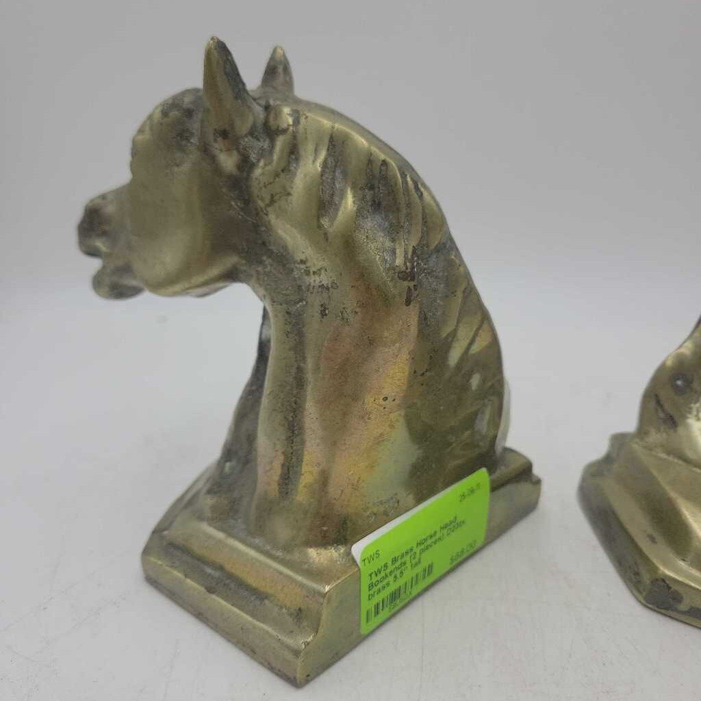 Brass Horse Head Bookends (2 pieces) D23tx
