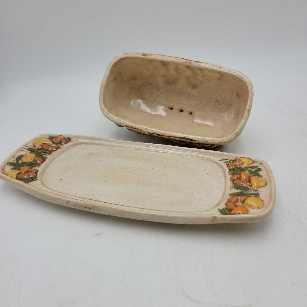 Vintage Arnel's Merry Mushroom Butter Dish: 1970s (BG)