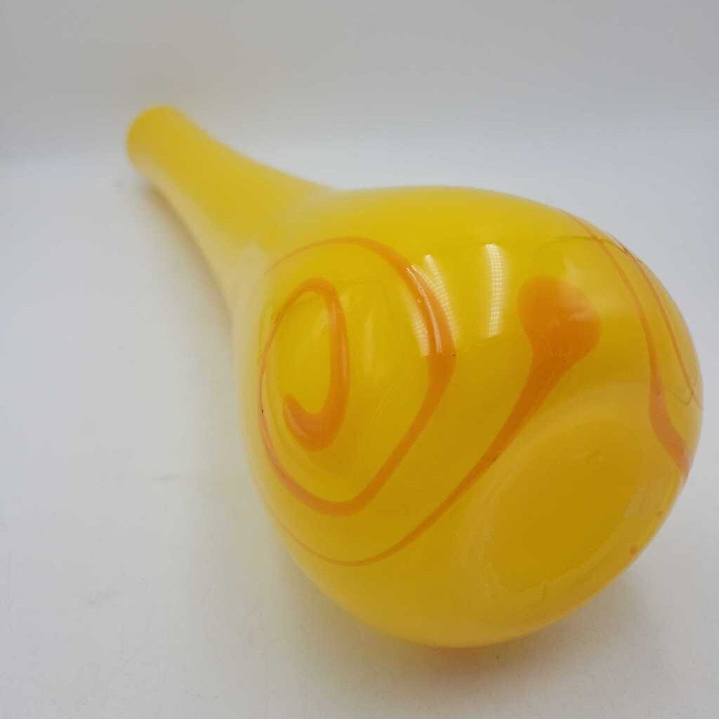 Art Glass Yellow Orange Vase (DMG) 0623