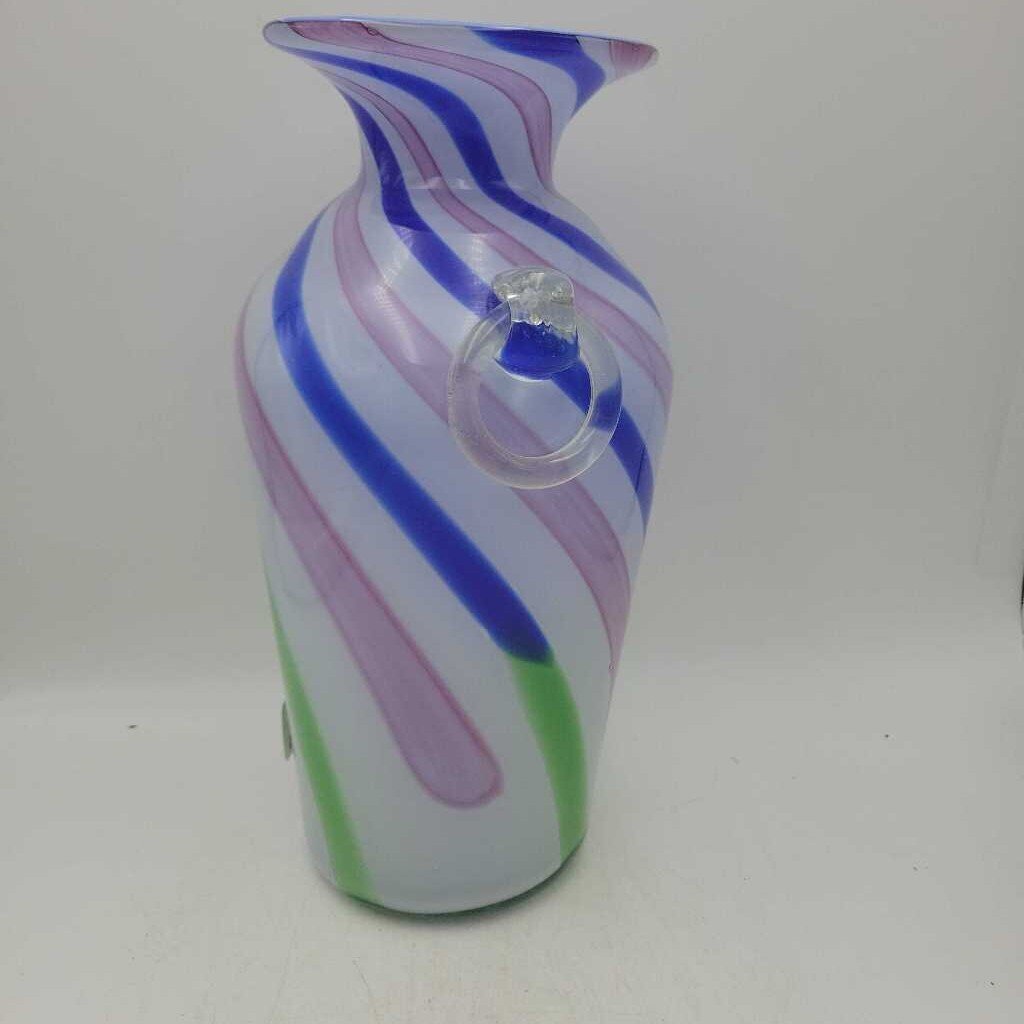 Art Glass Swirl Vase (DMG) 0055