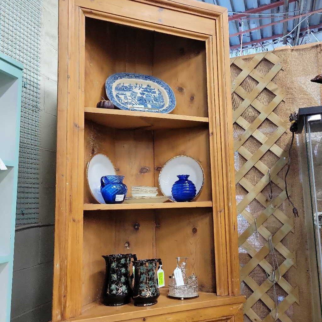 Primitive Pine Corner Cabinet (LOR)