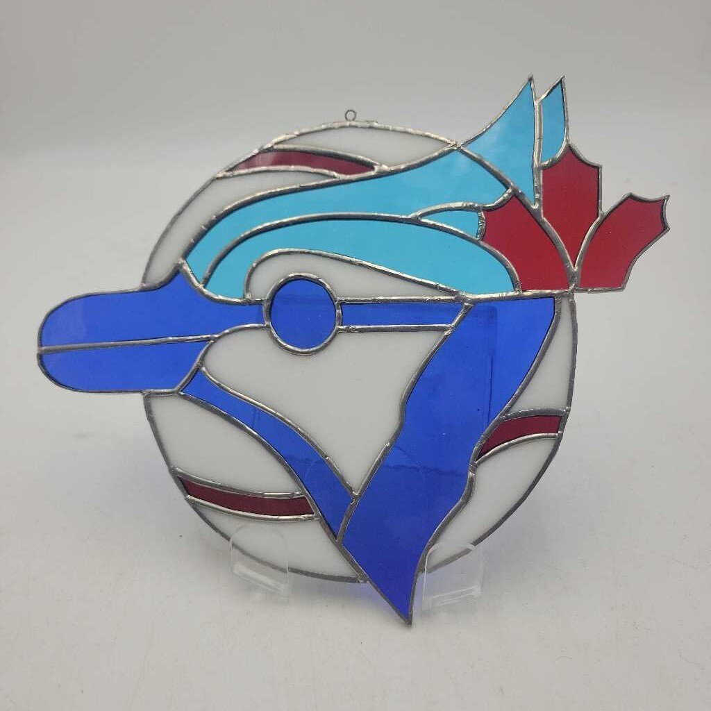 Hand Made Toronto Blue Jay Stain Glass (YVO) (509)