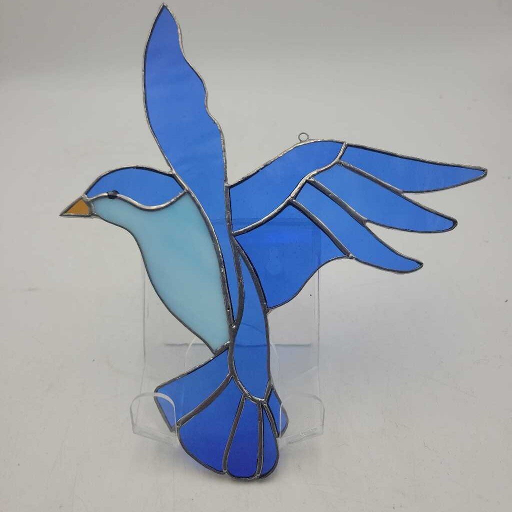 Hand Made Blue Bird Stain Glass (YVO) (509)