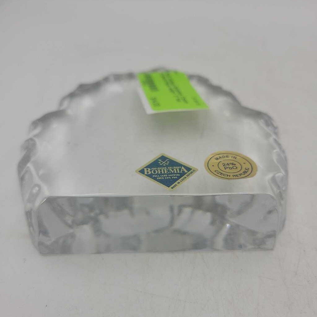 Antique Bohemian Czech Crystal Paper weight