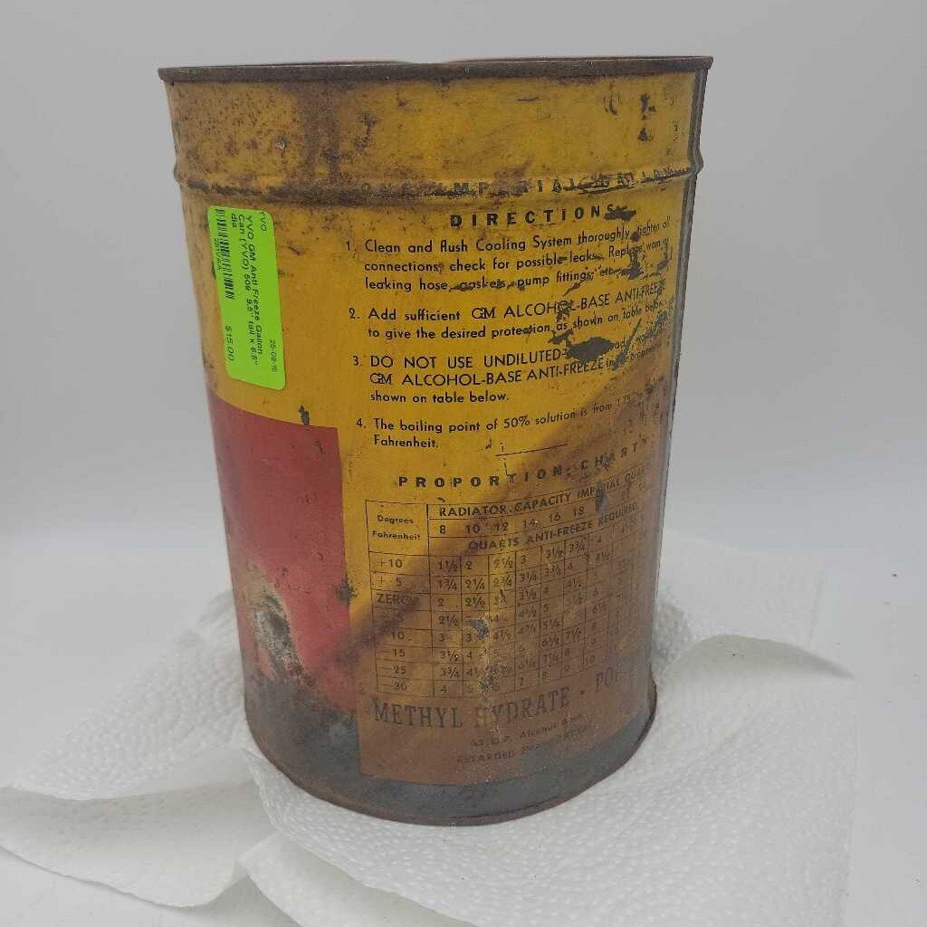 GM Anti Freeze Gallon Can (YVO) 509