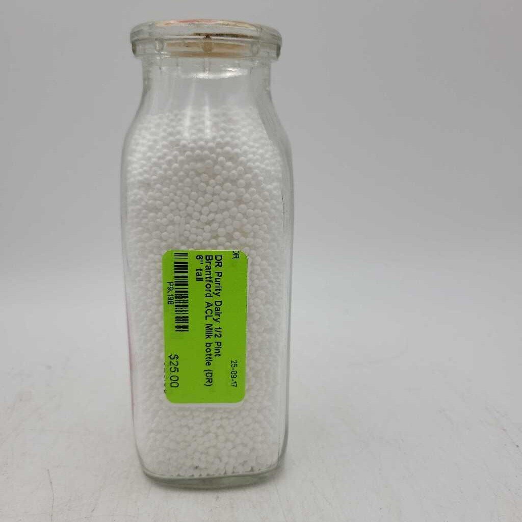 Purity Dairy 1/2 Pint Brantford ACL Milk bottle (DR)