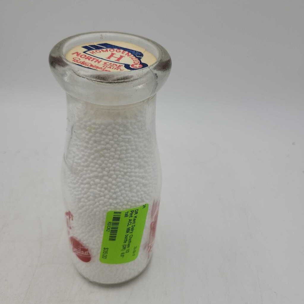 Kent Dairy Chatham 1/2 Pint ACL Milk bottle (DR)