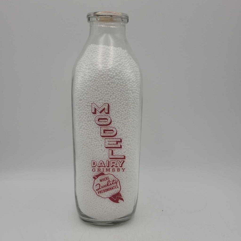 Model Dairy Grimsby Quart milk bottle (DR)