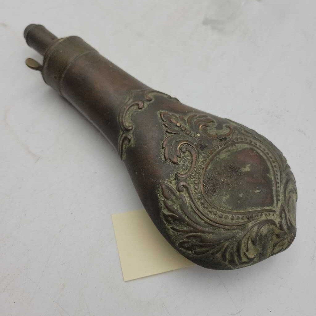 Antique Powder Flask....brass and copper (US2)
