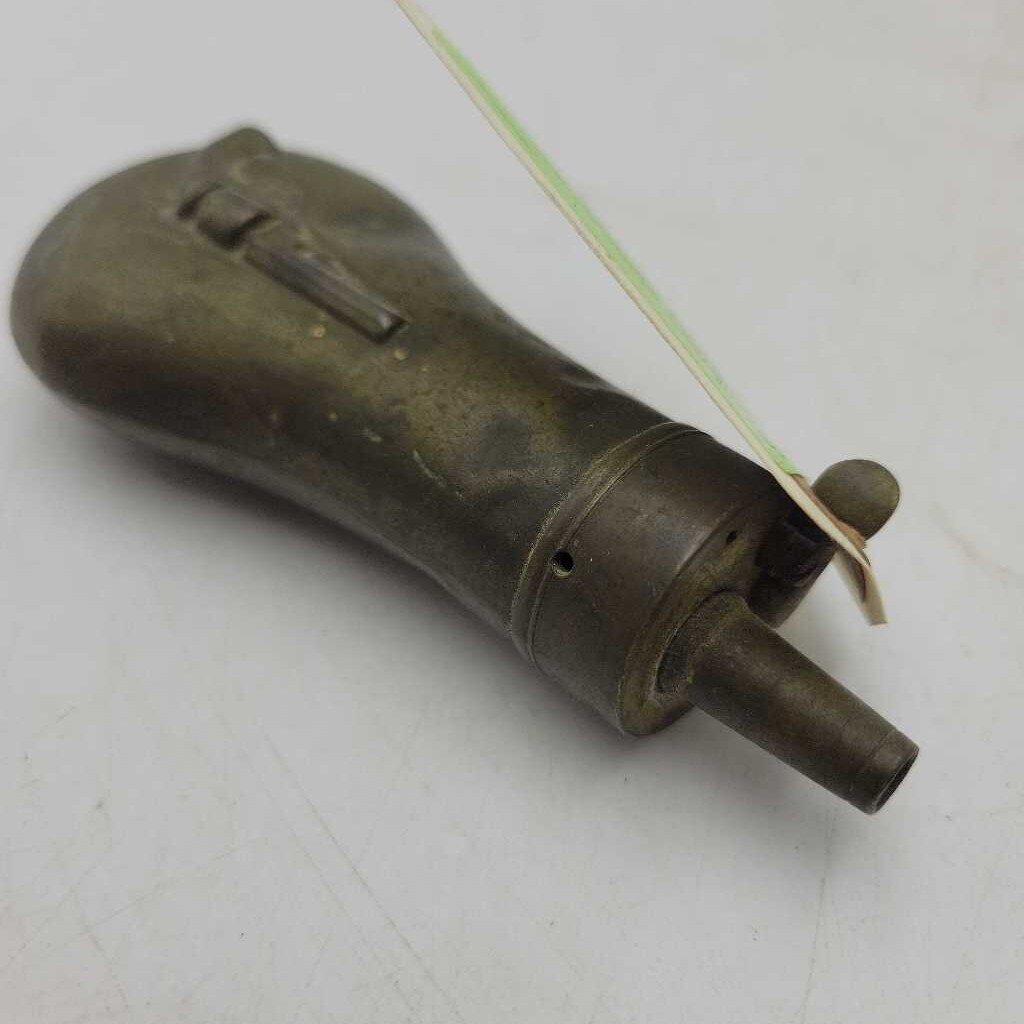 Antique Pistol Powder Flask....brass and copper (US2)