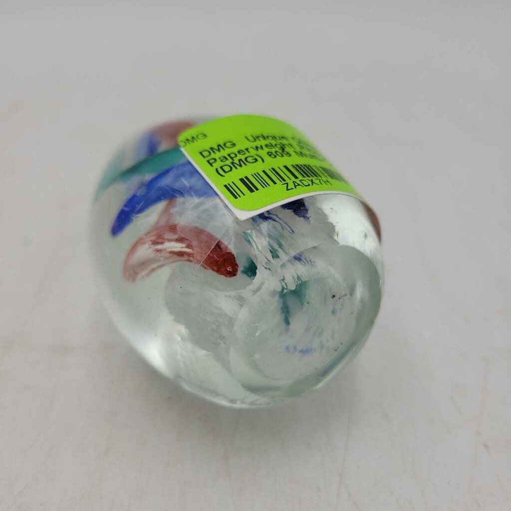 Unique Glass Paperweight Ribbon Swirl (DMG) 609