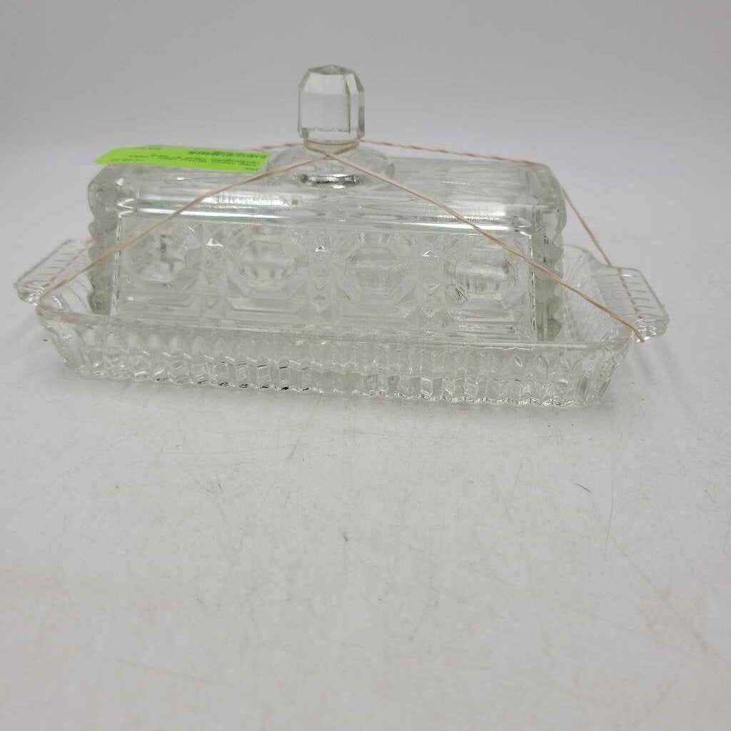 Glass Butter Dish (TRE) rectangular