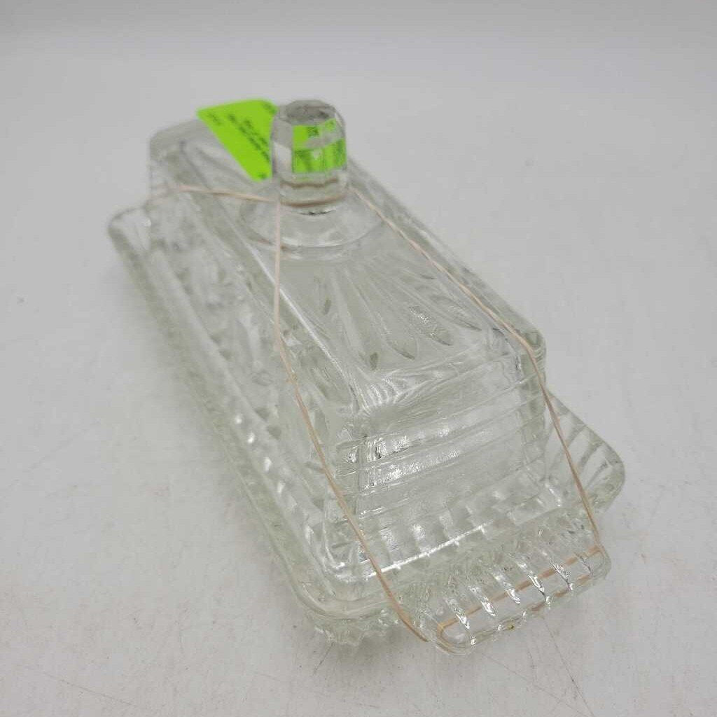 Glass Butter Dish (TRE) rectangular