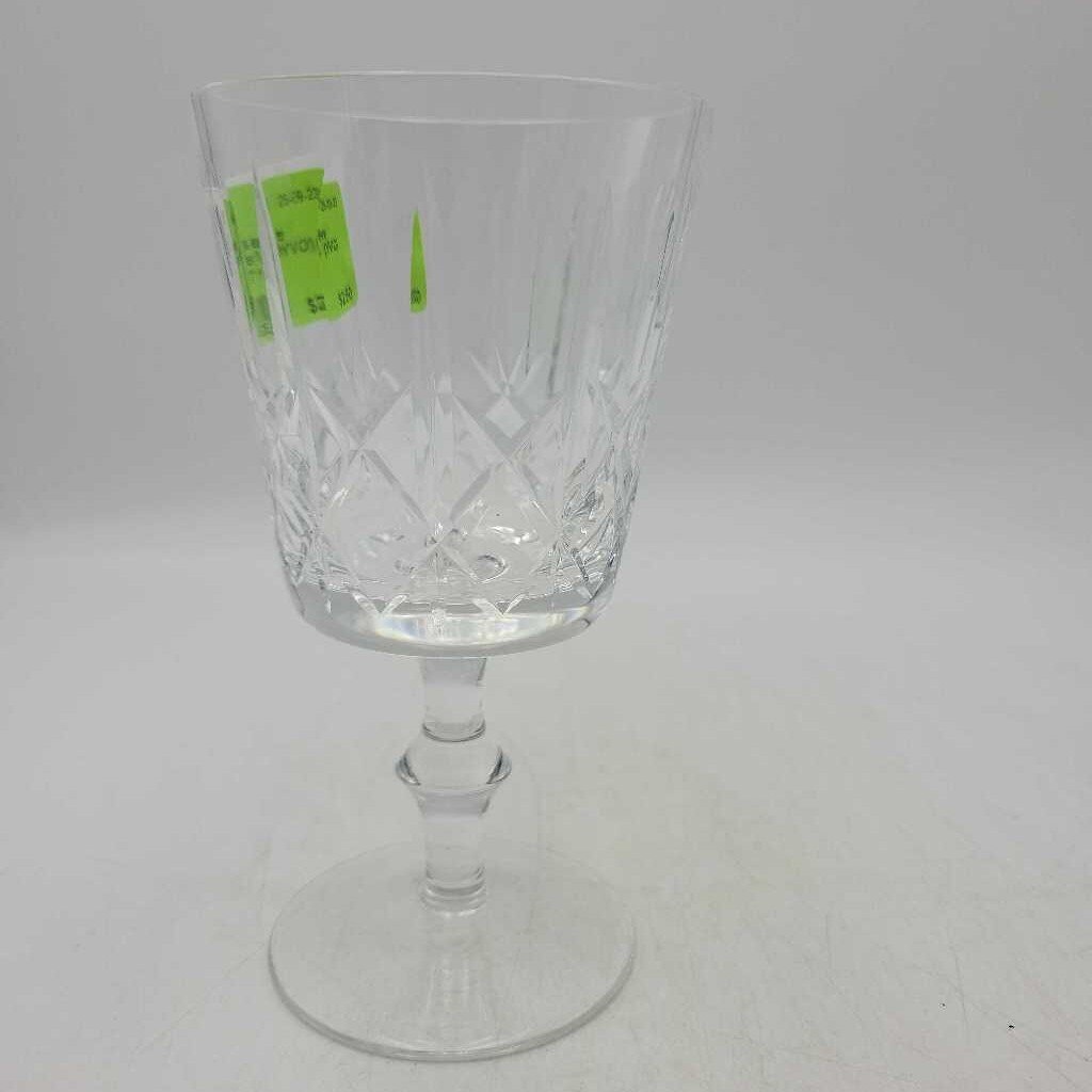 A-Cross and Olive Crystal Water Glass (YVO) (509)
