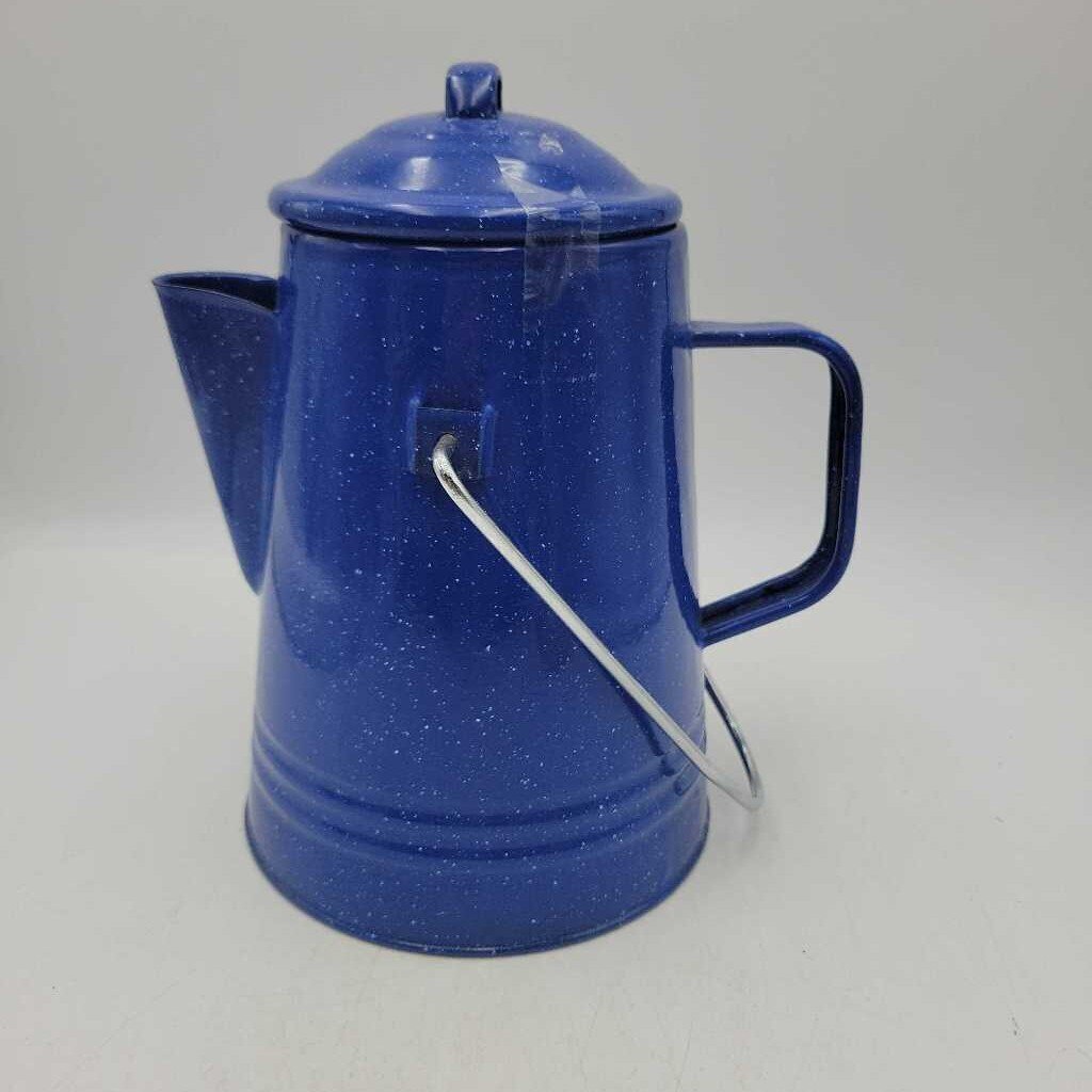 Blue Enamel Coffee Pot (COL #2203)