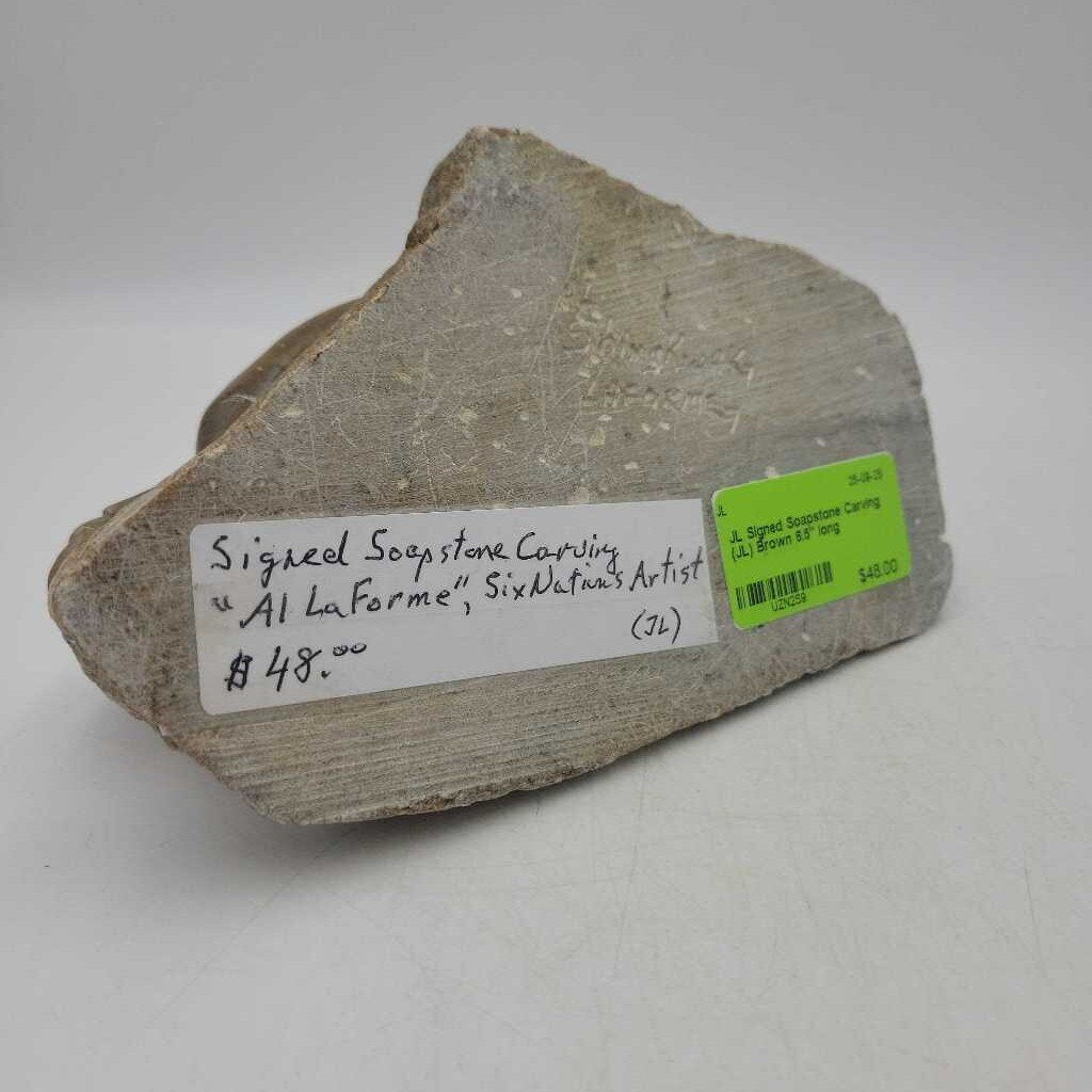 Signed Soapstone Carving (JL)