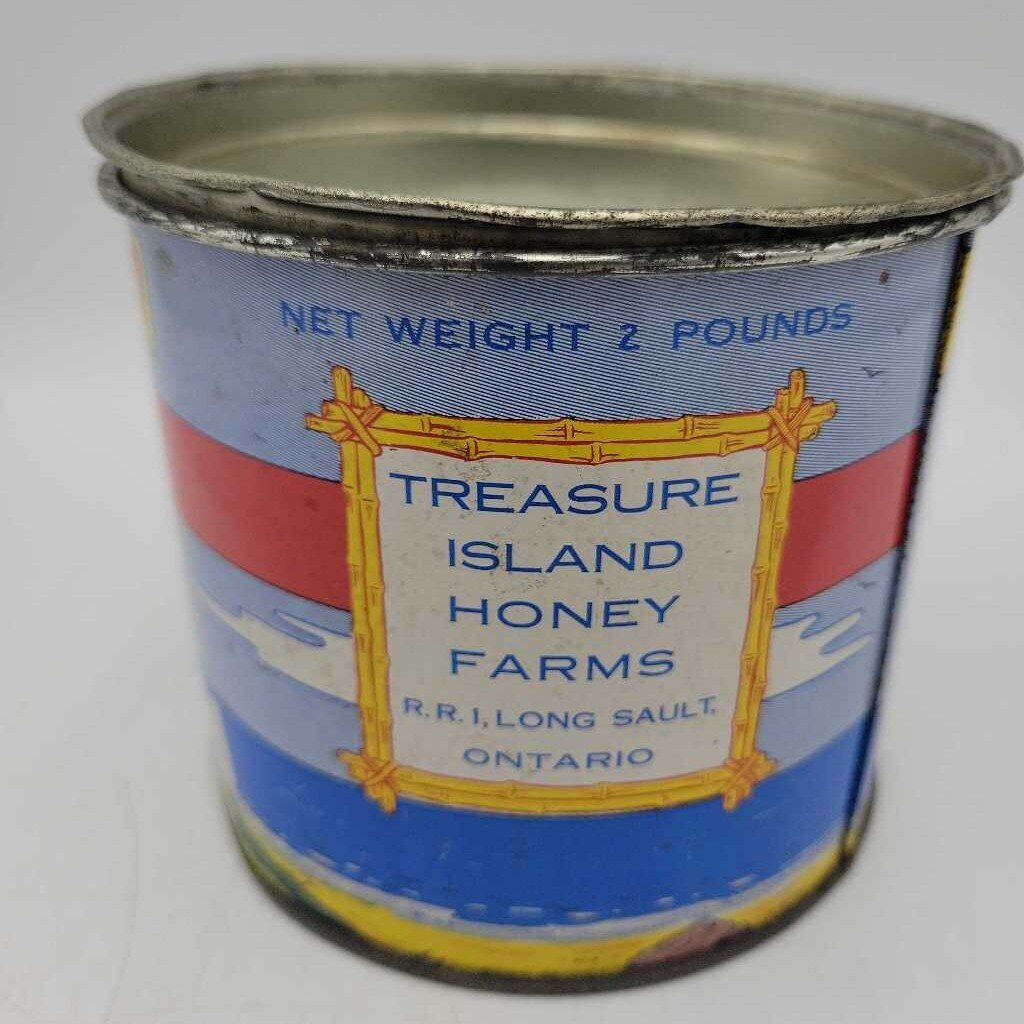 Treasure Island Honey Tin Long Sault Ontario 2 lbs (Jef)