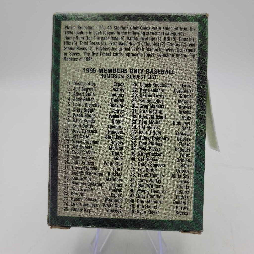 1995 Topps Stadium Members Only Baseball Card Set (JAS)