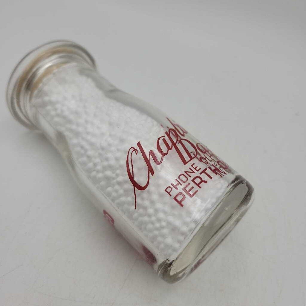 Chaplin's Dairy quarter Pint Milk bottle Dairy Perth (JEF))