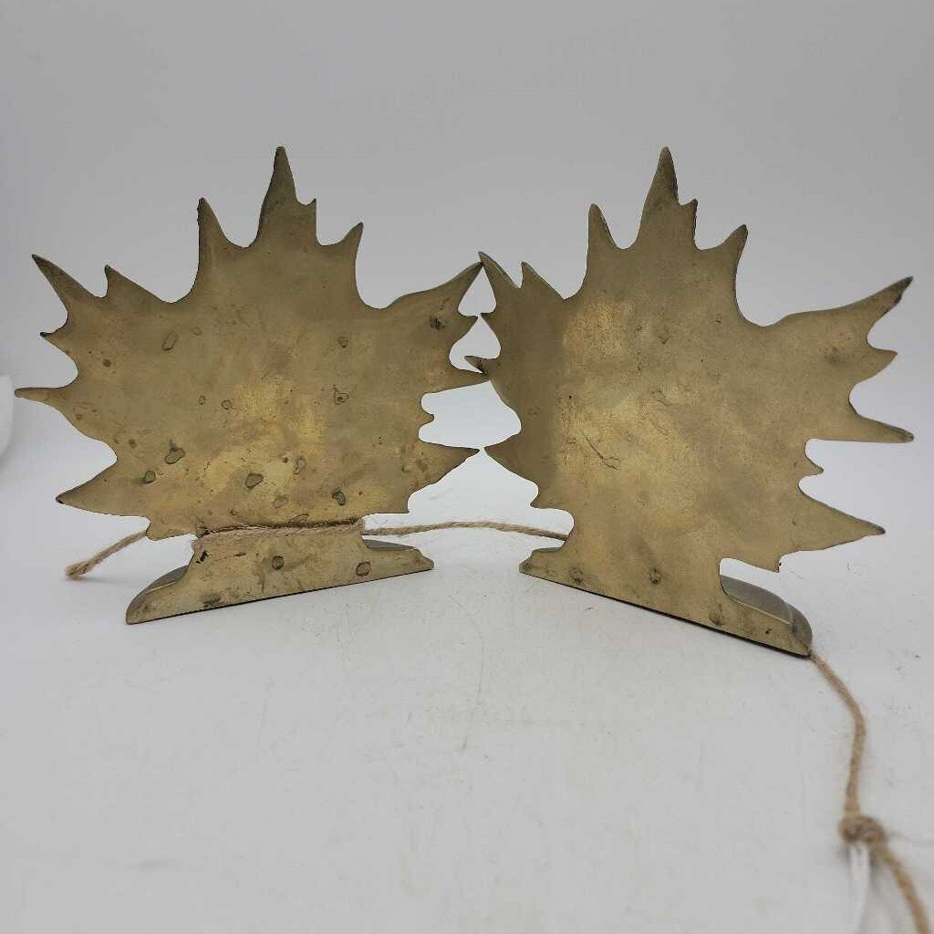 Brass leaf Bookends (M2) #526