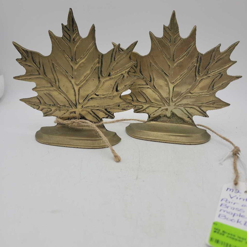 Brass leaf Bookends (M2) #526