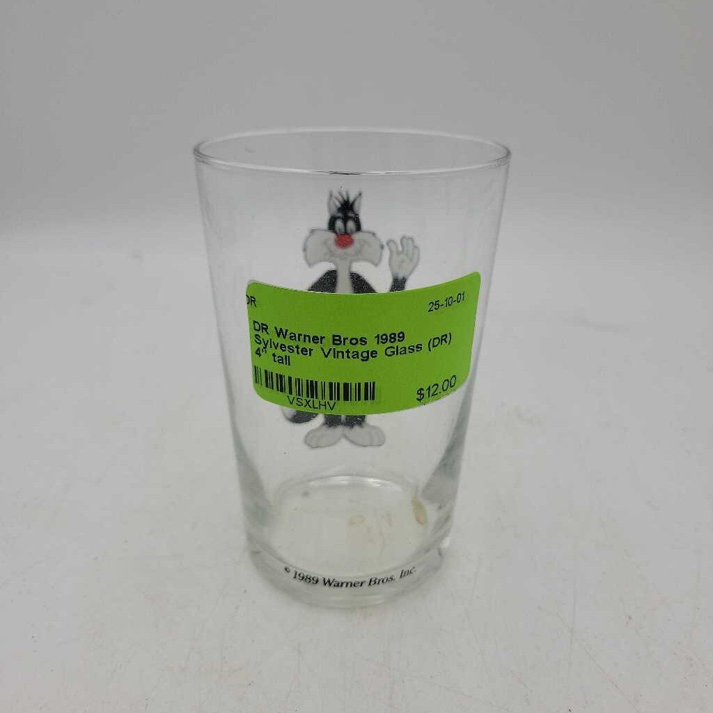 Warner Bros 1989 Sylvester Vintage Glass (DR)