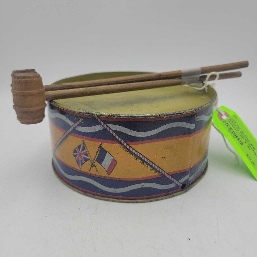 Toy Tin Drum With Sticks by Thomas Davidson Montreal (JAS)