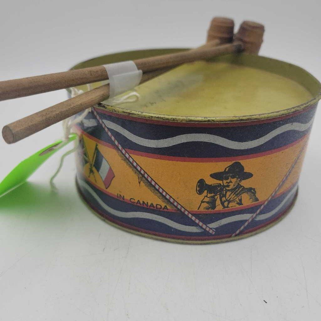 Toy Tin Drum With Sticks by Thomas Davidson Montreal (JAS)