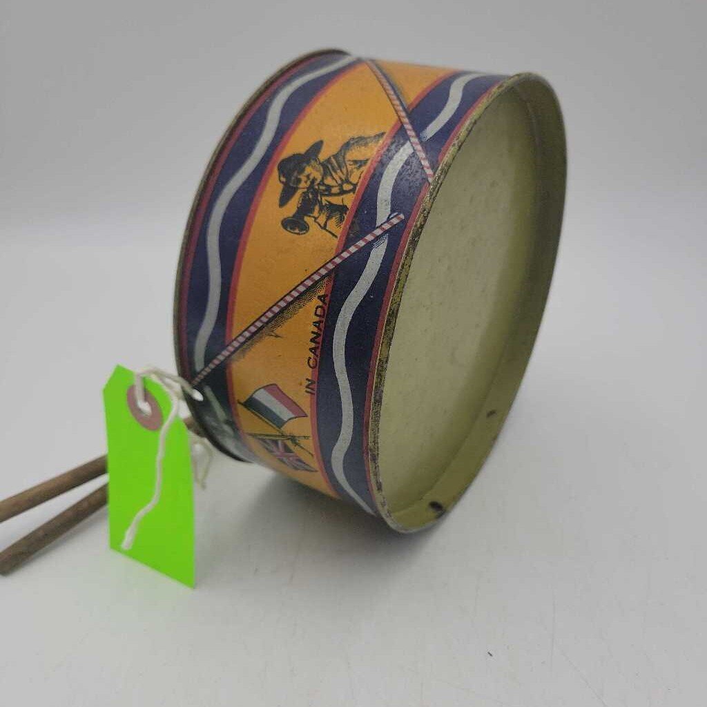 Toy Tin Drum With Sticks by Thomas Davidson Montreal (JAS)