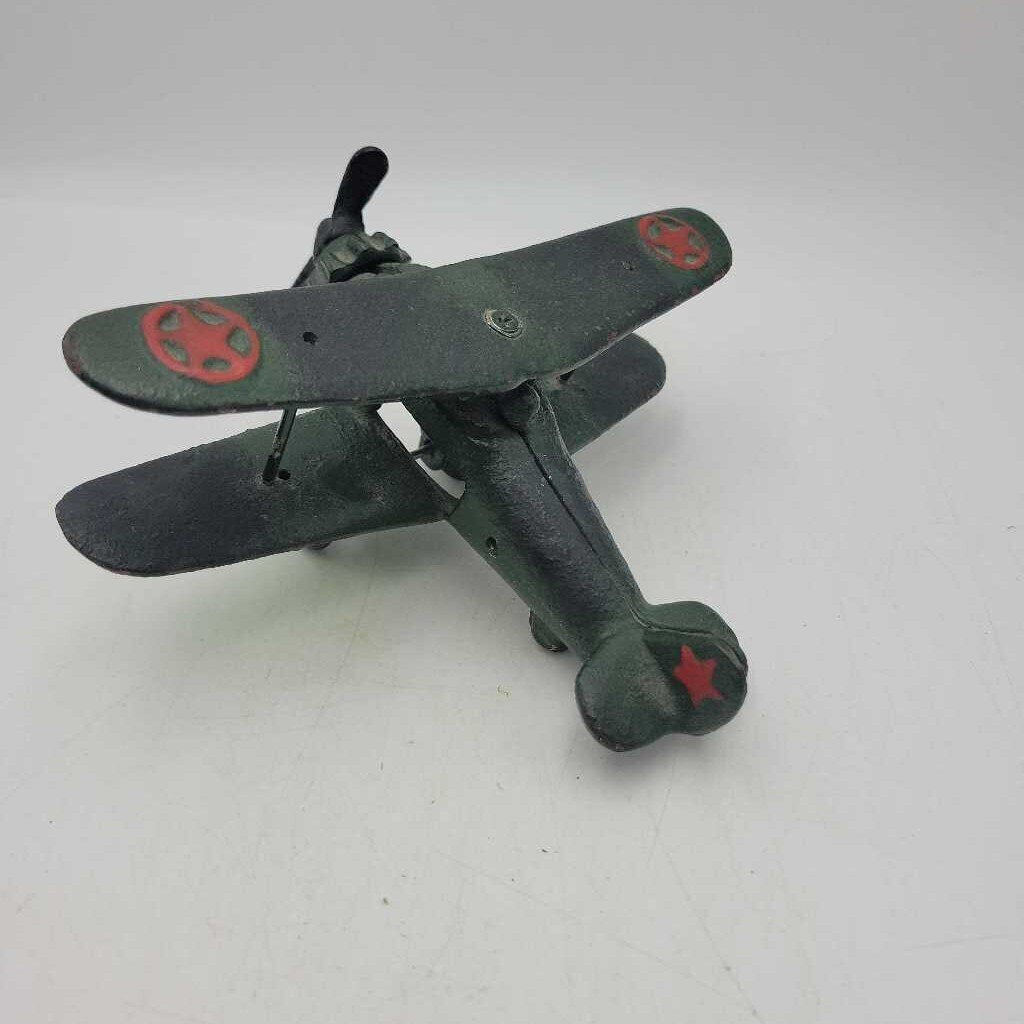 Cast Iron Military Plane Toy