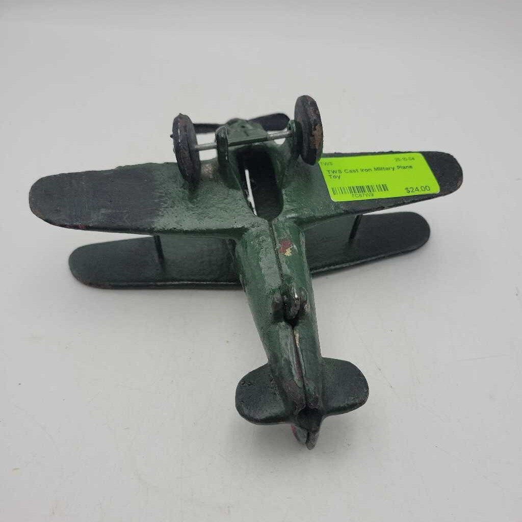 Cast Iron Military Plane Toy