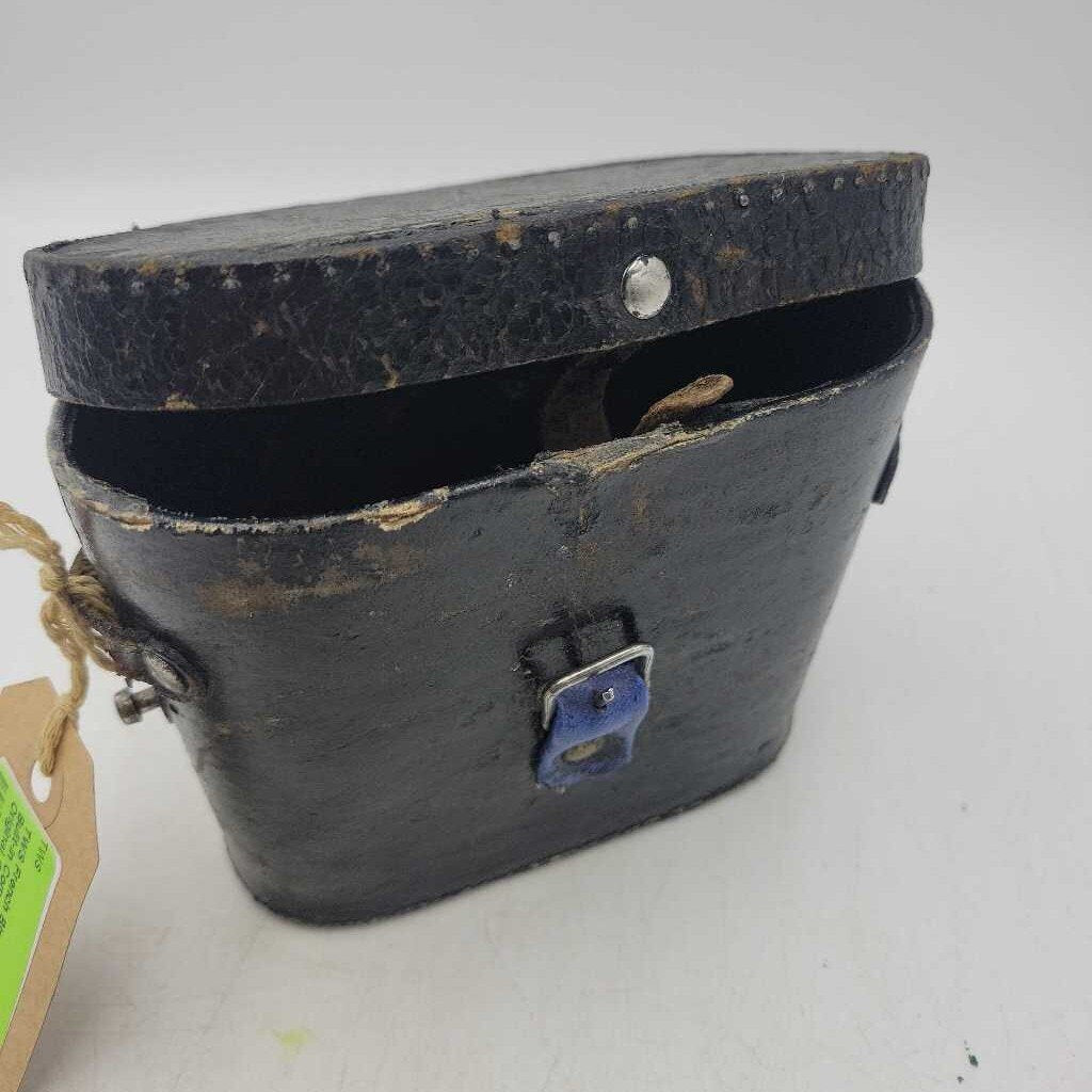 French Binoculars with Built-in Compass, Working, Original Case (TWS)