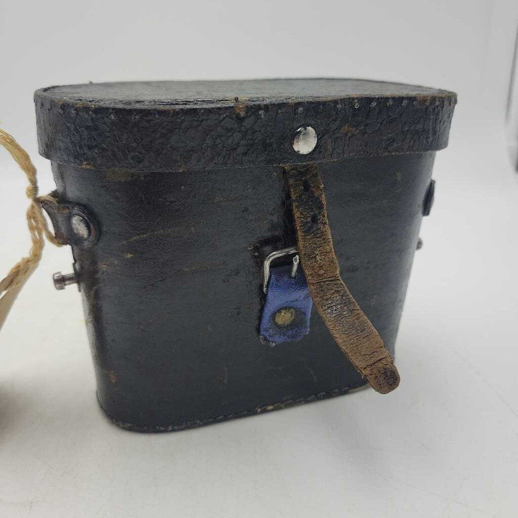 French Binoculars with Built-in Compass, Working, Original Case (TWS)