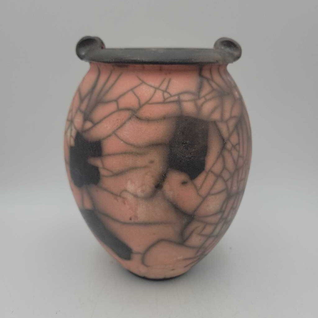 Raku Vase Louise Gallant Delhi (JH49)