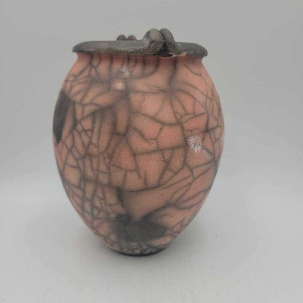 Raku Vase Louise Gallant Delhi (JH49)
