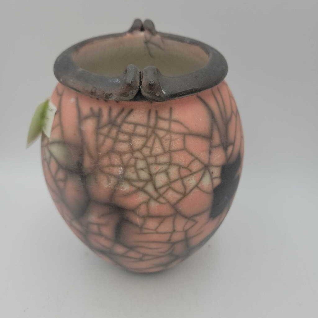 Raku Vase Louise Gallant Delhi (JH49)