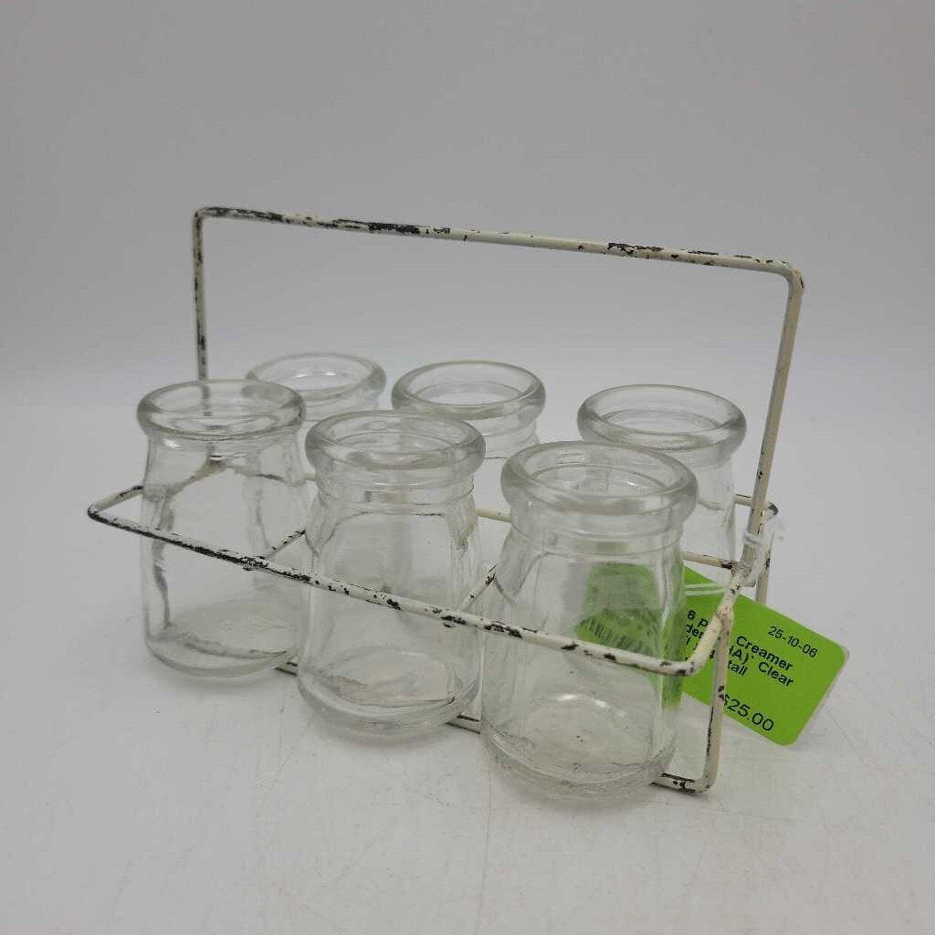 Vintage 6 pack Creamer with Metal holder (RHA)`