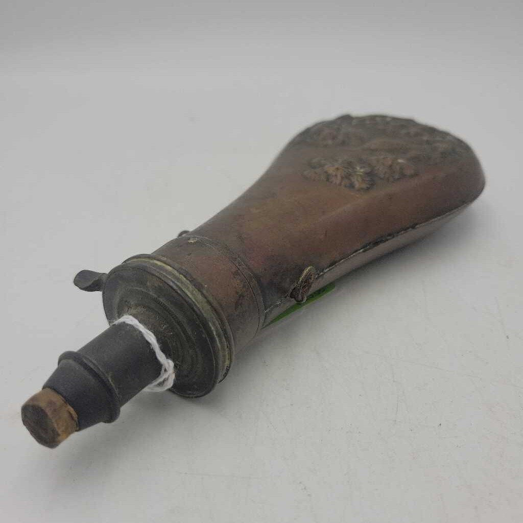 Antique Copper Gun Powder Flask (BS)