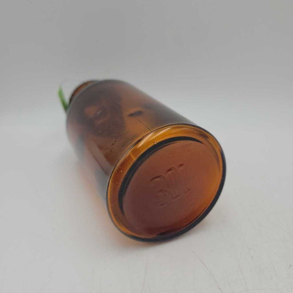 Brown glass, stopper lid apothecary jar (JL)