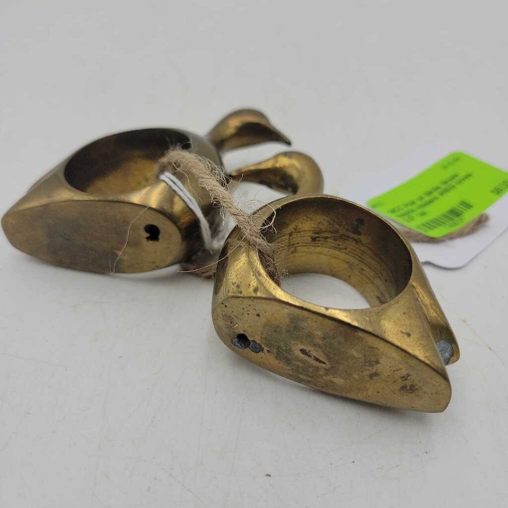 Pair of Birds, Brass Napkin Holders #1622