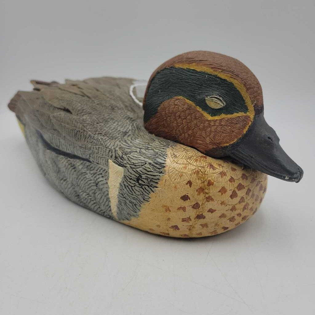 Duck Decoy Signed McCulloch Green Winged Teal 1987 (DEB)