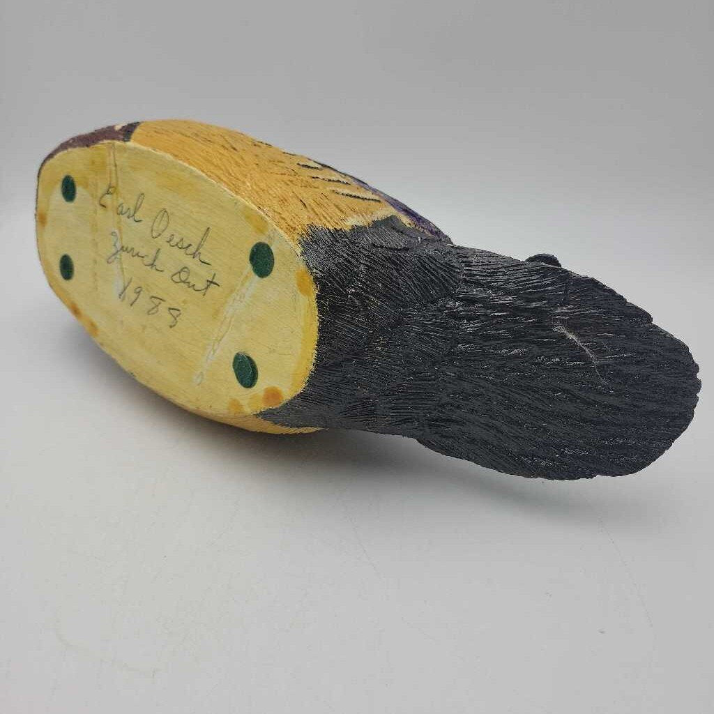 Duck Decoy Signed Earl Oesch Zurich Ontario 1988 (DEB)