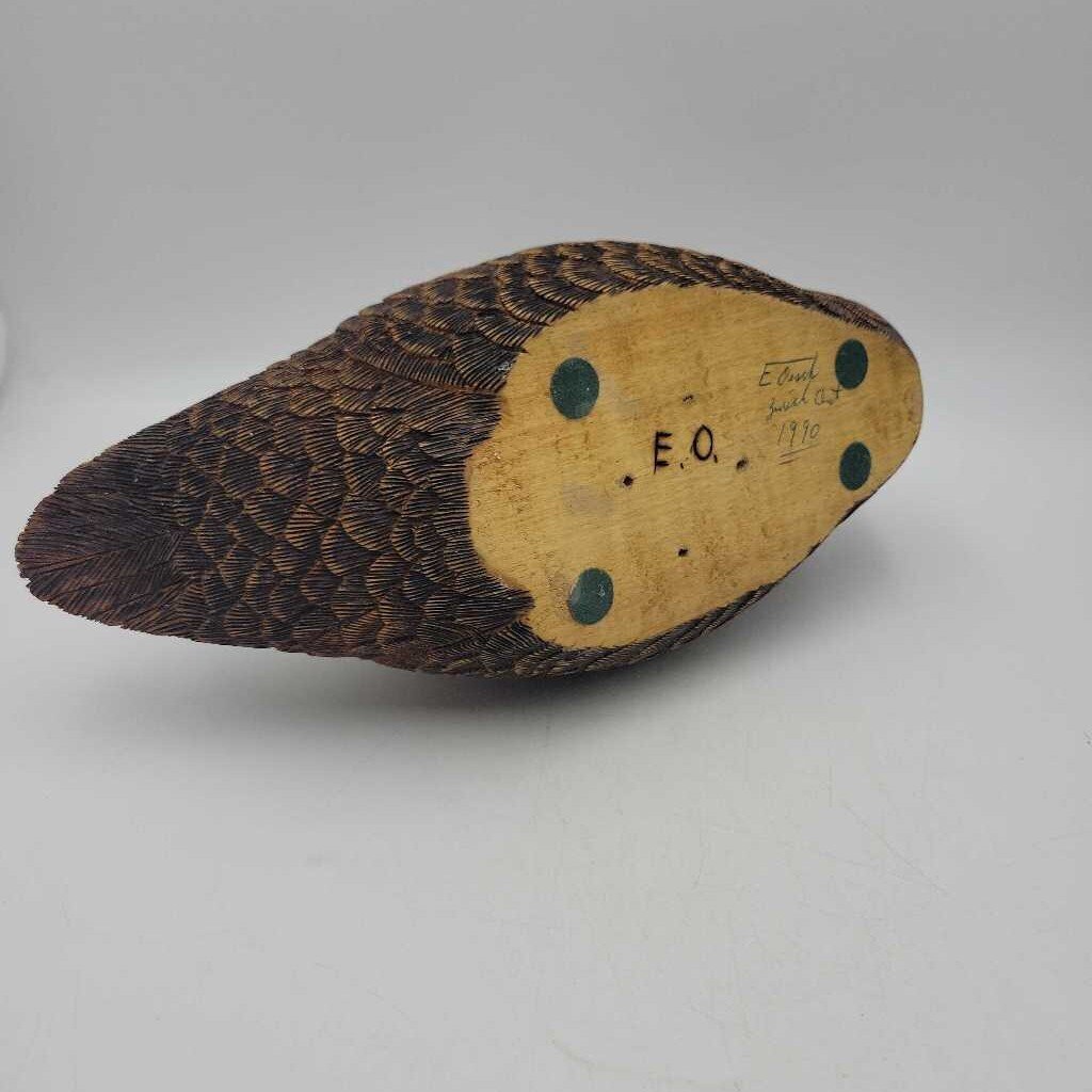 Duck Decoy Signed Earl Oesch Zurich Ontario 1990 (DEB)