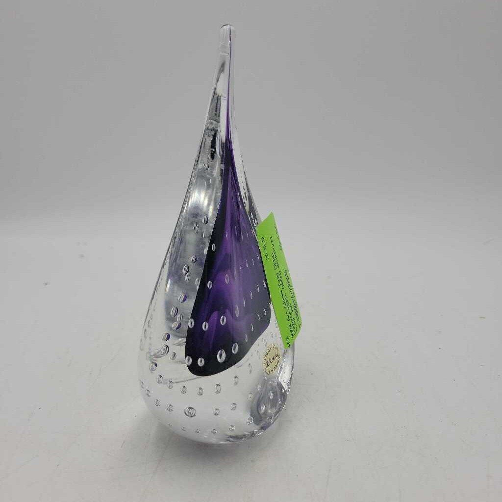 Art Glass Tear Drop Paperweight (KEN)
