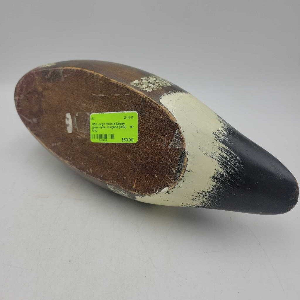 Large Mallard Decoy glass eyes unsigned (US2)