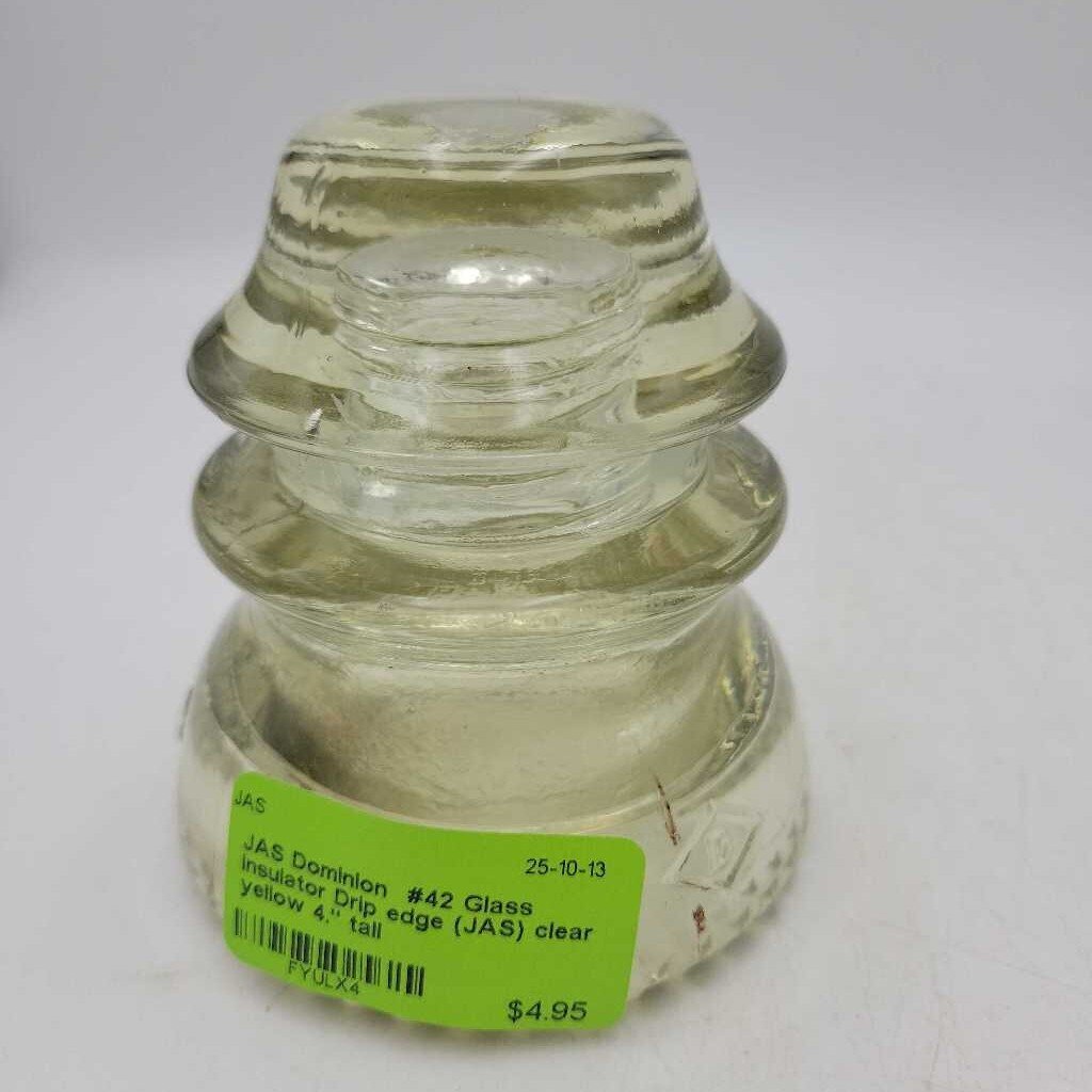 Dominion #42 Glass Insulator Drip edge (JAS)